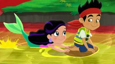 Capitaine Crochet fait du surf