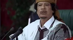 Visuel de Kadhafi, mort ou vif