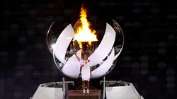 L'allumage de la flamme olympique