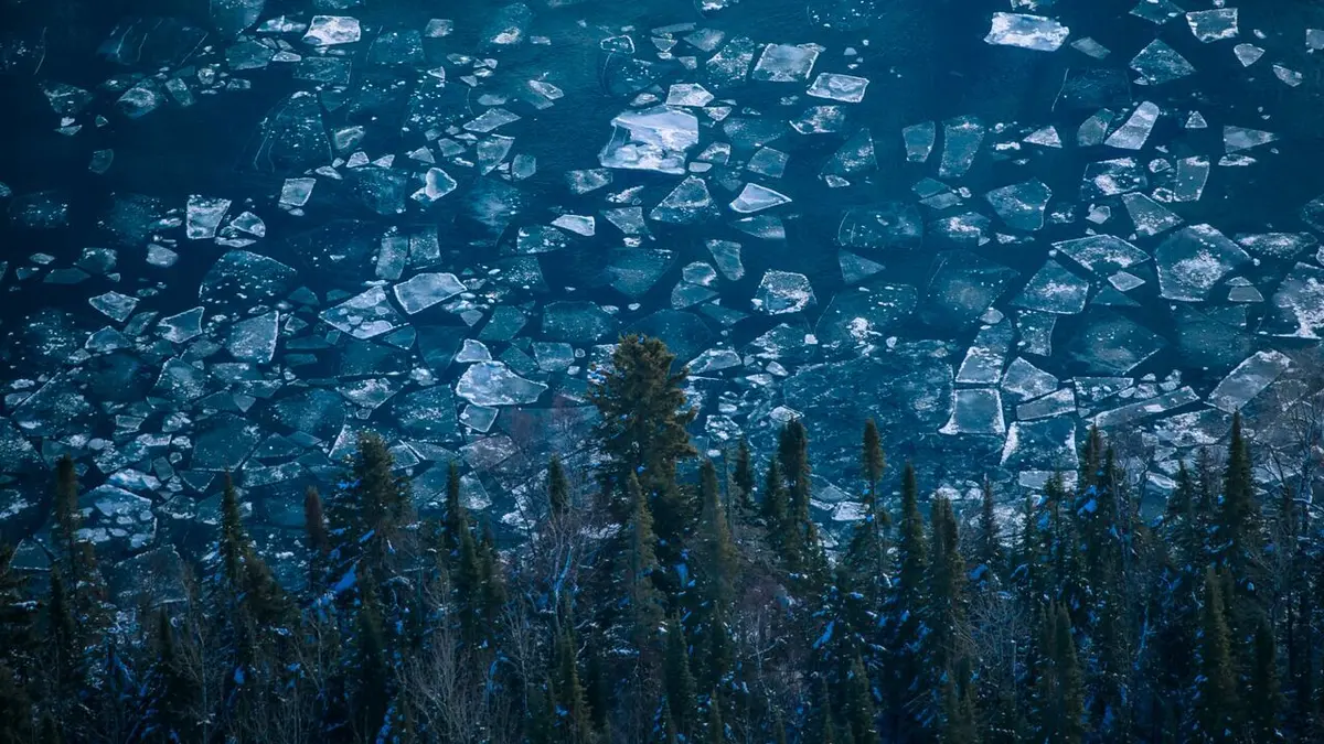 L'Amérique des Grands Lacs Dans les glaces de l'hiver