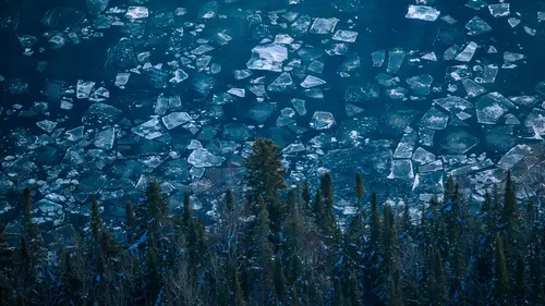 Casting L'Amérique des Grands Lacs Dans les glaces de l'hiver