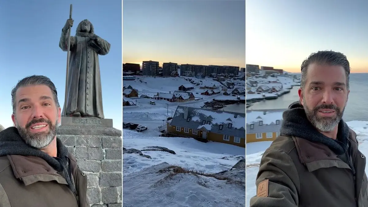 Le dessous des images Groenland : le fils Trump jette un froid