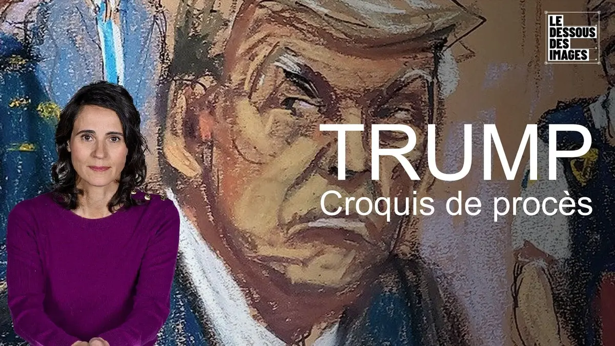 Le dessous des images Trump, croquis de procès