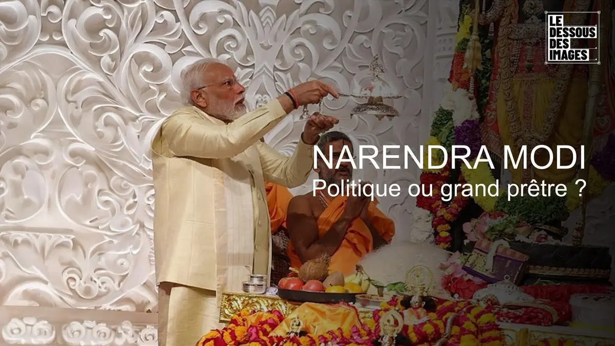 Le dessous des images Inde : Modi, politique ou grand prêtre ?