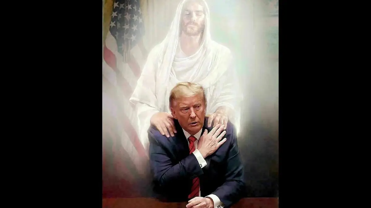 Le dessous des images Et Trump joua la carte de Dieu
