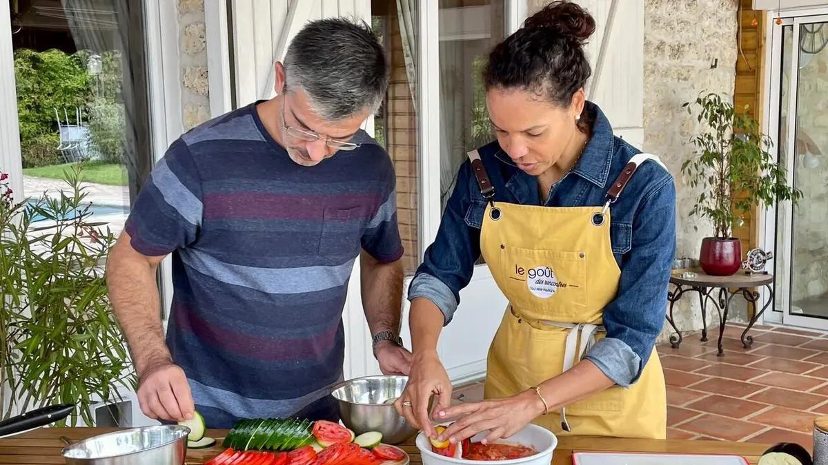 Le goût des rencontres Nouvelle-Aquitaine Tian de légumes au chèvre à Roullet-Saint-Estèphe