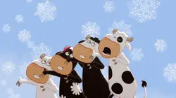 Le quatuor à cornes, là-haut sur la montagne