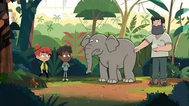 Un bain pour l'éléphante