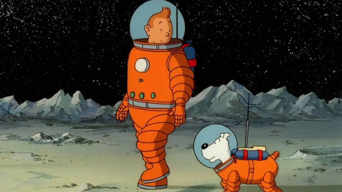 Visuel de Les aventures de Tintin S03E11 On a marché sur la Lune