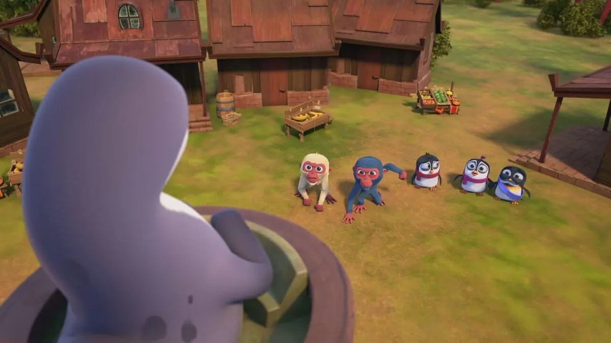 Les aventures du petit pingouin S01E36 Les singes des sources chaudes