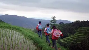 Le chemin de l'école de Chunfu (Chine)