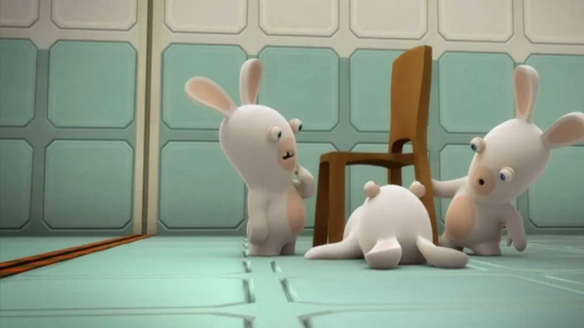 Les Lapins crétins : l'invasion S01E57 Expérience Lapin N°98006-c: la chaise