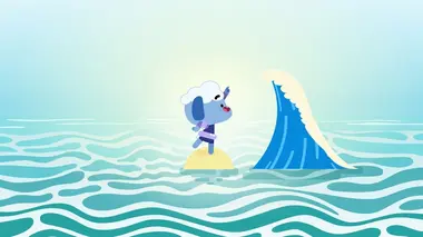 Chocotte a peur de se baigner