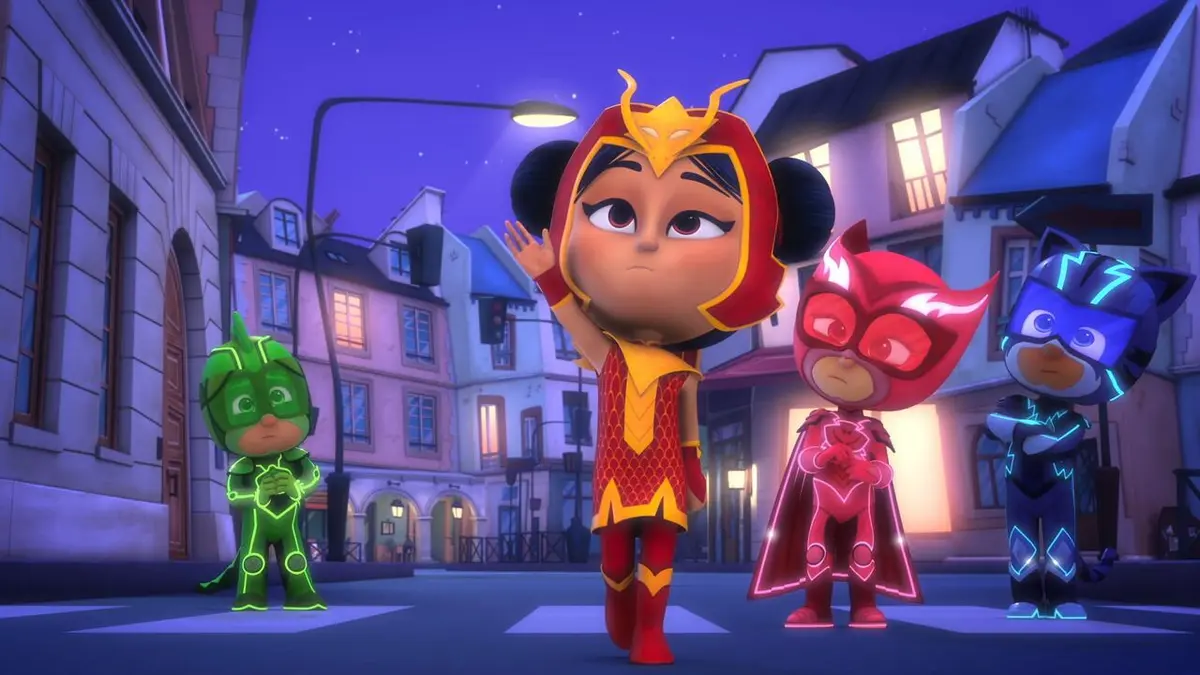 Les Pyjamasques S05E19 Flamme Rouge et le pouvoir de la Montagne Mystérieuse / Flamme Rouge et le pouvoir de la Montagne Mystérieuse Partie 2
