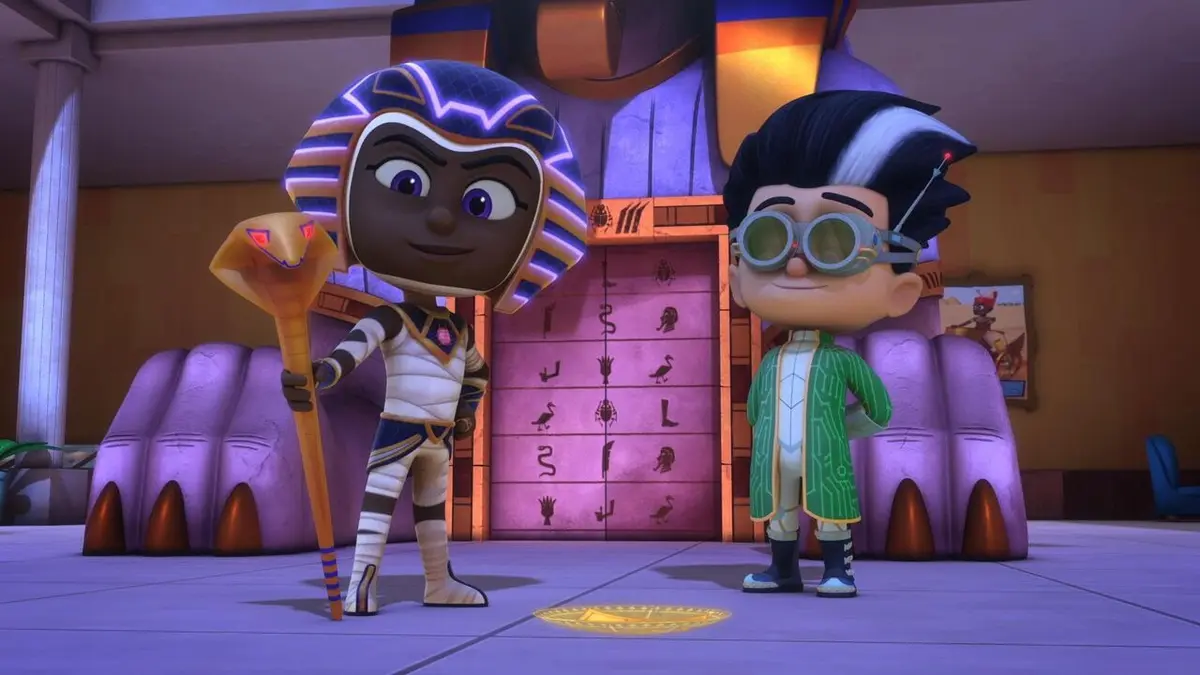 Les Pyjamasques, Power Heroes : Le cercle des héros S01E24 Bastet et le Labo-solaire / Yoyo, le chef des héros