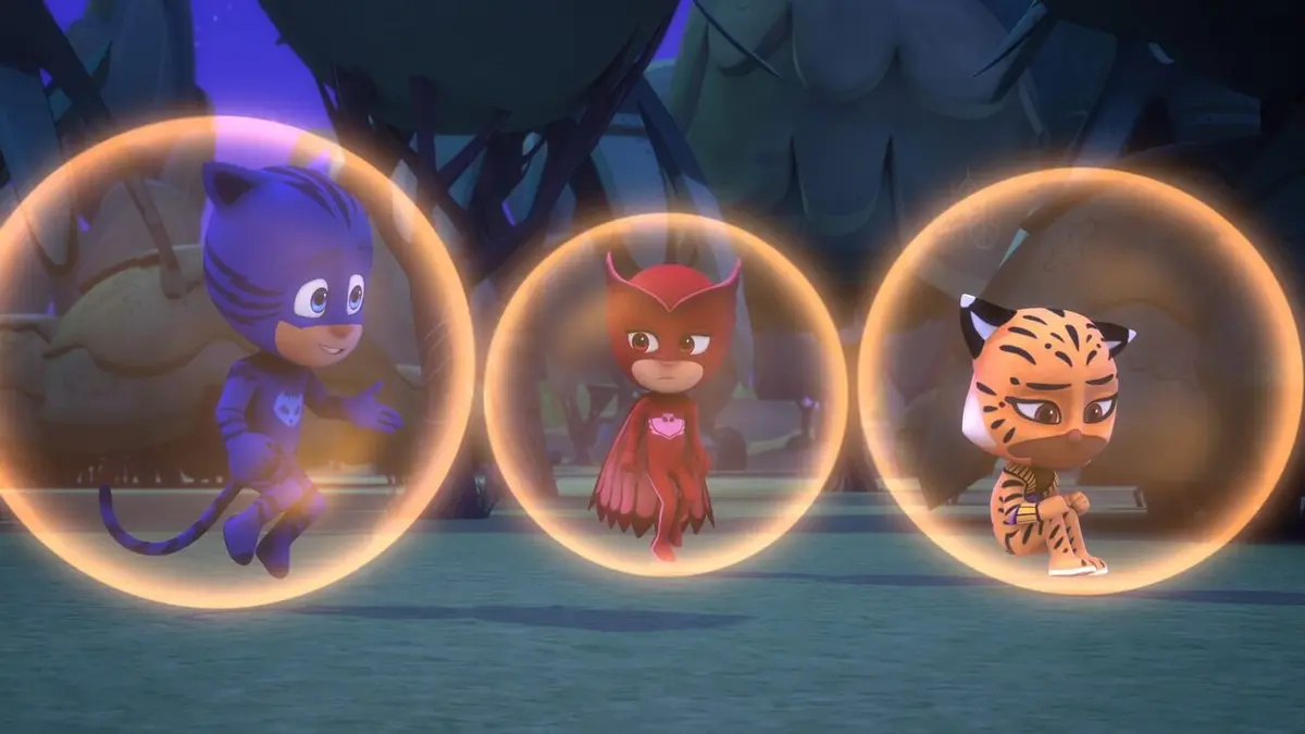 Les Pyjamasques, Power Heroes : Le cercle des héros S01E10 Sorceline et le Pouvoir Solaire / Bastet l'apprentie pilote