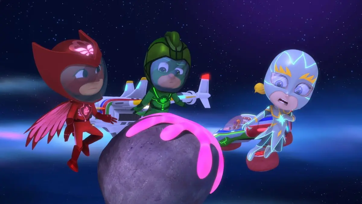 Les Pyjamasques, Power Heroes : Le cercle des héros S01E16 Les héros de l'espace / Les héros de l'espace Partie 2