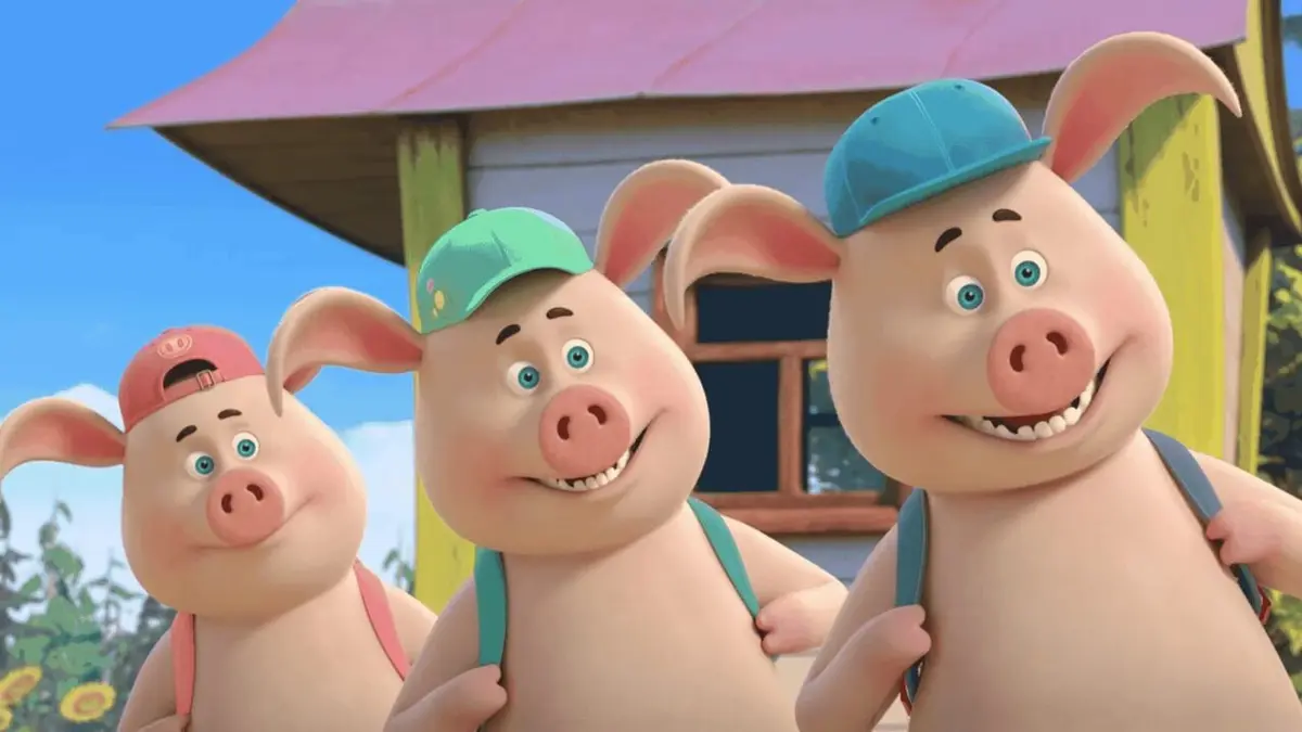 Masha et Michka S08E14 Les trois petits cochons