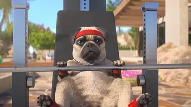 Mike montre les muscles