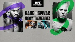 Visuel de Ciryl Gane - Serghei Spivac et Rose Namajunas - Manon Fiorot