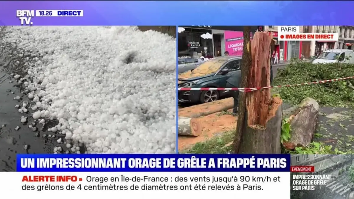 Orages de grêle Paris : vidéos de l'impressionnant orage de samedi