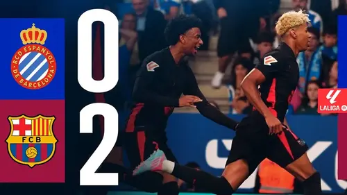 Espanyol - FC Barcelone résumé vidéo du match. Le Barça est champion !
