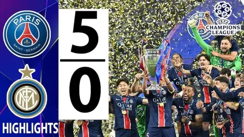 PSG - Inter Milan résumé vidéo du match. Le PSG remporte la Champions League ! (5 - 0)