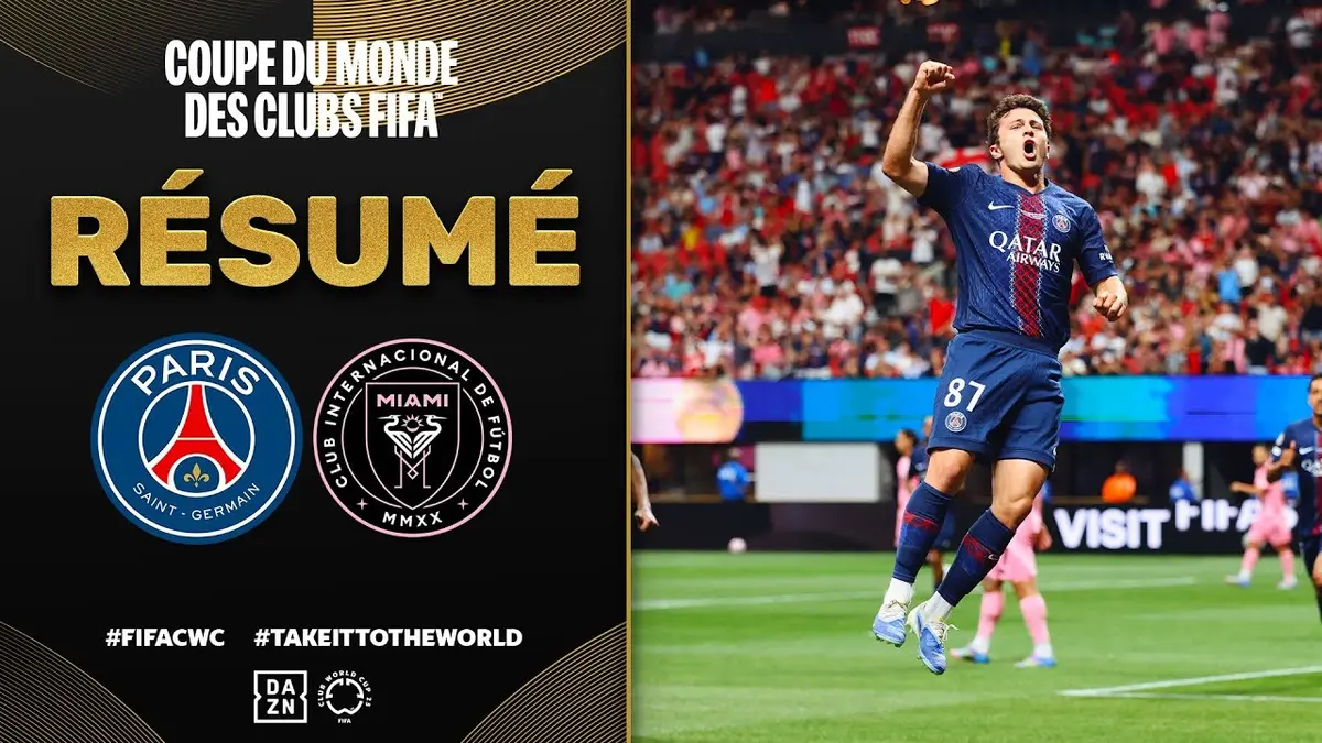 PSG - Inter Miami résumé vidéo du match. Victoire du PSG (4 - 0)