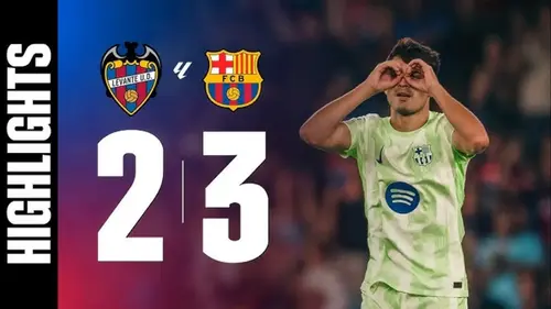 Levante - FC Barcelone résumé vidéo du match. Victoire du Barca (2 - 3).