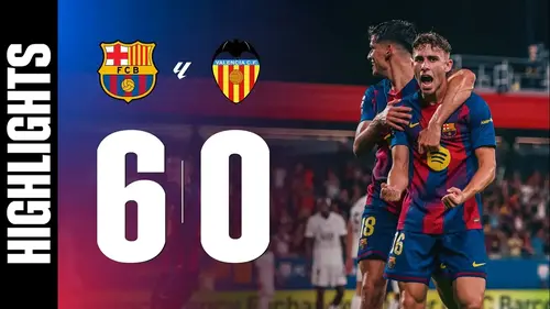 Barcelone - Valence résumé vidéo du match. Victoire du Barca (6 - 0)