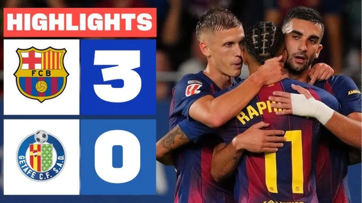 Barcelone - Getafe résumé vidéo du match. Victoire du Barca (3 - 0).
