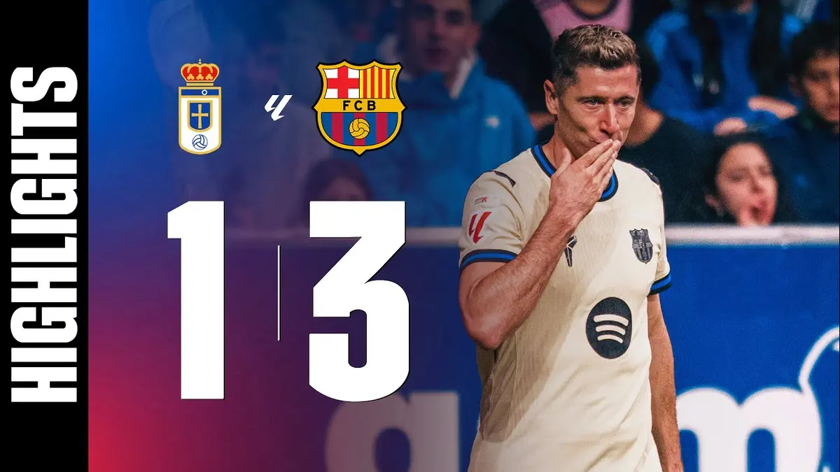 Real Oviedo - FC Barcelone résumé vidéo du match. Victoire du Barca (1 - 3)