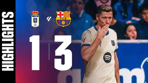 Real Oviedo - FC Barcelone résumé vidéo du match. Victoire du Barca (1 - 3)