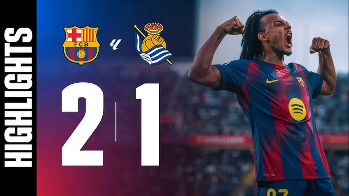 Barcelone - Real Sociedad résumé vidéo du match. Victoire du Barca (2 - 1)