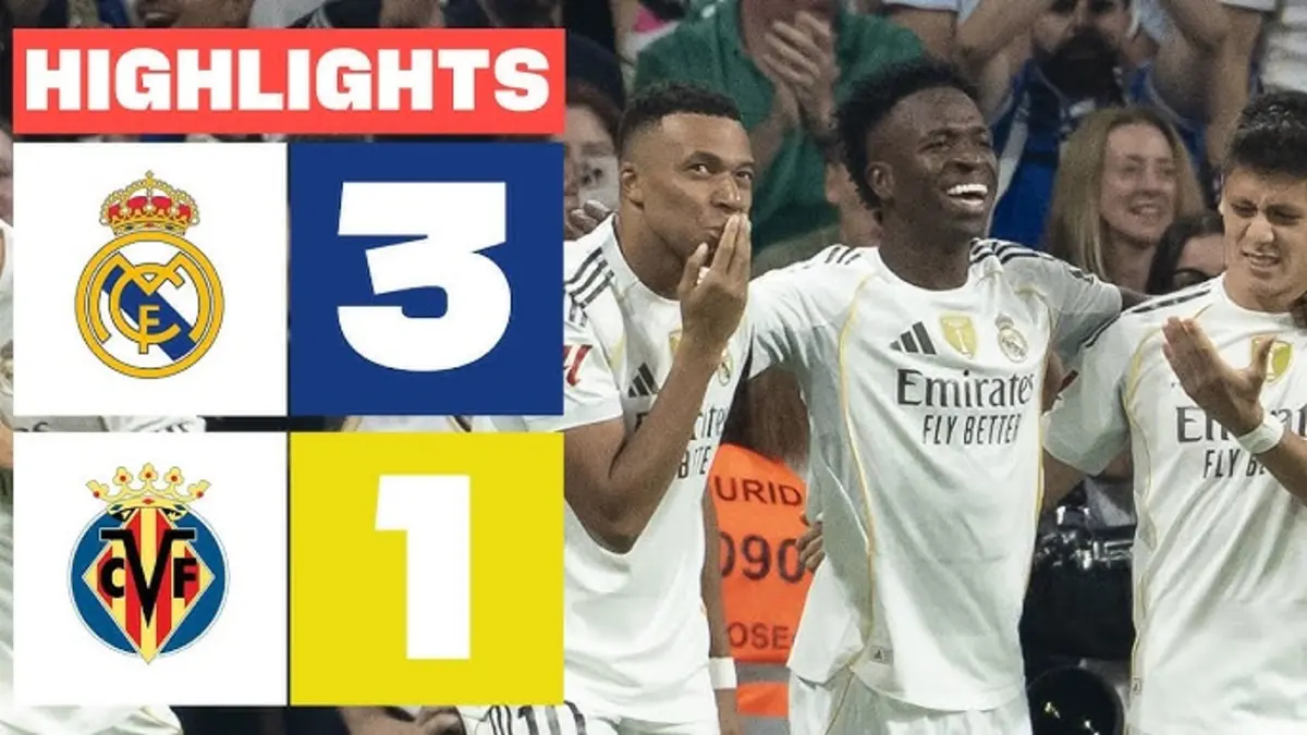 Real Madrid - Villarreal résumé vidéo du match. Victoire du Real (3 - 1)