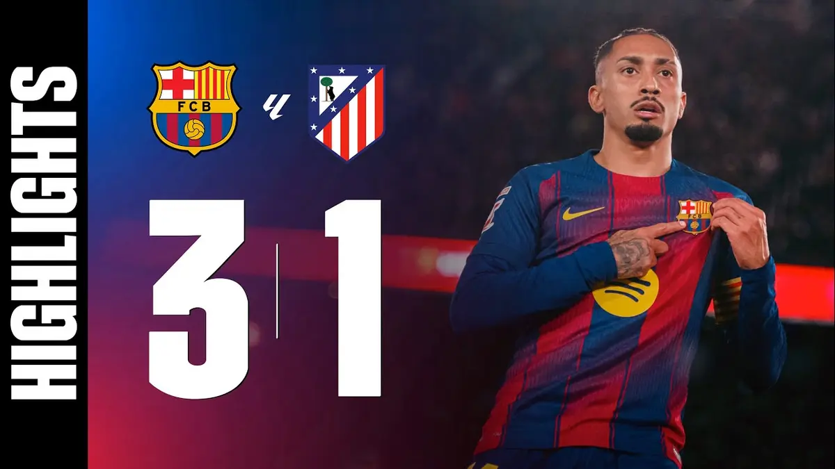 FC Barcelone - Atletico Madrid résumé vidéo du match. Victoire du Barca (3 - 1)