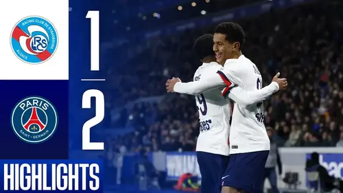Strasbourg - PSG résumé vidéo du match. Victoire de Paris (1 - 2).