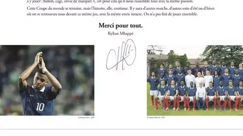 Lettre de Mbappé aux supporters après la Coupe du monde : "Merci pour tout"