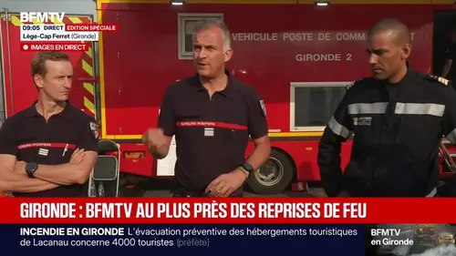 Incendies en Gironde : les pompiers rappellent à l'ordre des journalistes de LCI et Brut