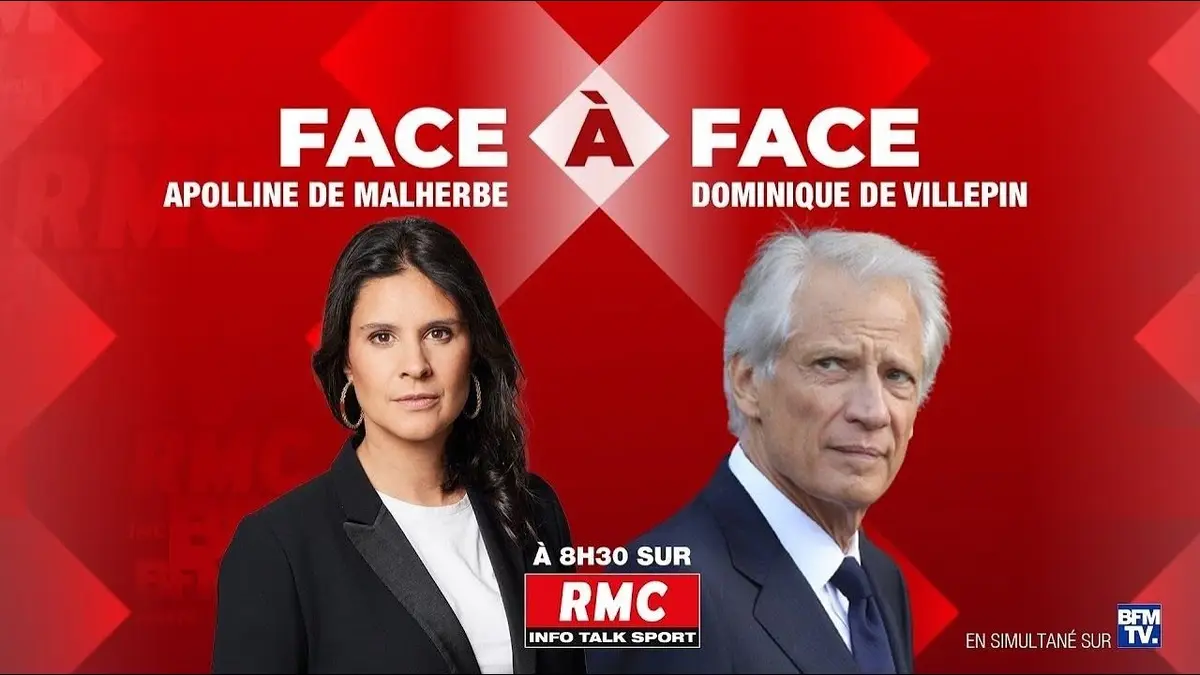 BFMTV: l'échange tendu entre Dominique de Villepin et Apolline de Malherbe