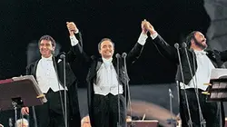 Visuel de Noël avec les trois ténors, José Carreras, Plácido Domingo et Luciano Pavarotti