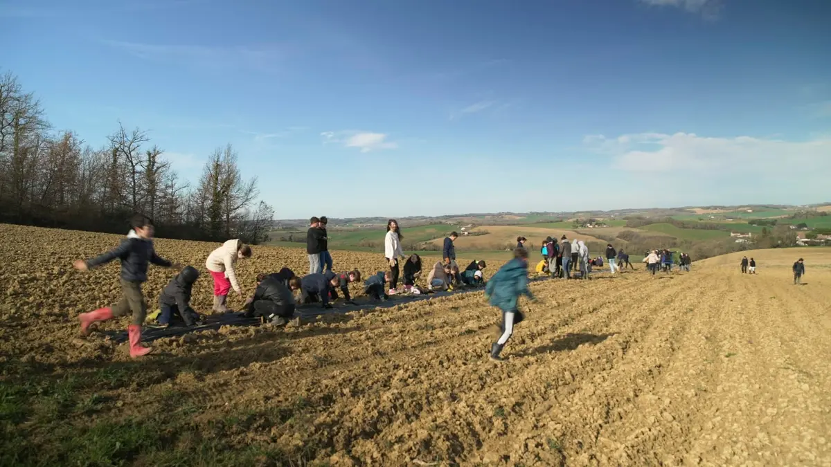 Nos mains dans la terre, l'aventure des enfants et des arbres Plantons !