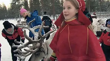 Rauna et les rennes de Laponie