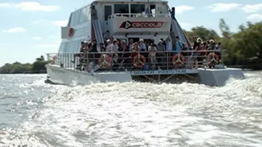 En ferry sur le Río de la Plata