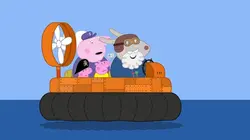 Casting Peppa Pig S05E41 L'aéroglisseur de Papy Rabbit