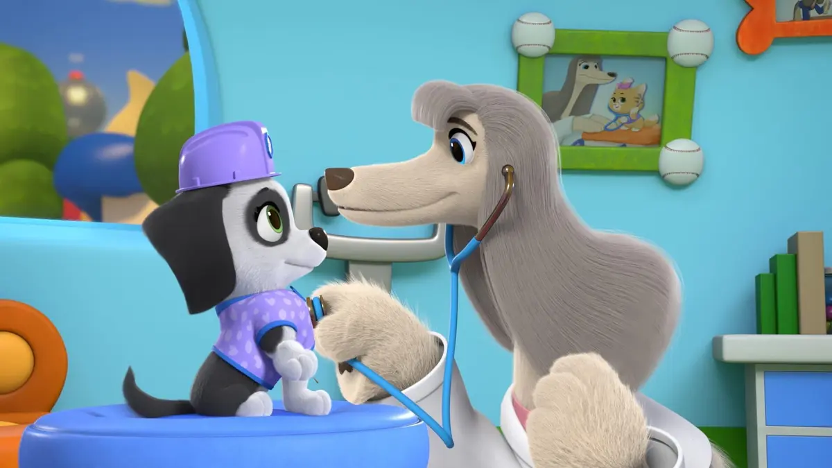 Pupstruction, les chiots en action S01E05 Bailey chez la Docteure Babine / Comme chien et chat