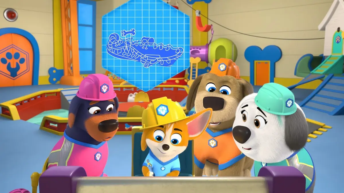Visuel de Pupstruction, les chiots en action S02E05 Le chien le plus rigolo d'Animaville / Le lit-doudou de Dudley