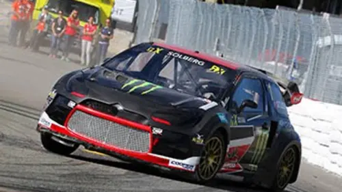 9e manche. L'arrivée Rallycross Championnat du monde 2016