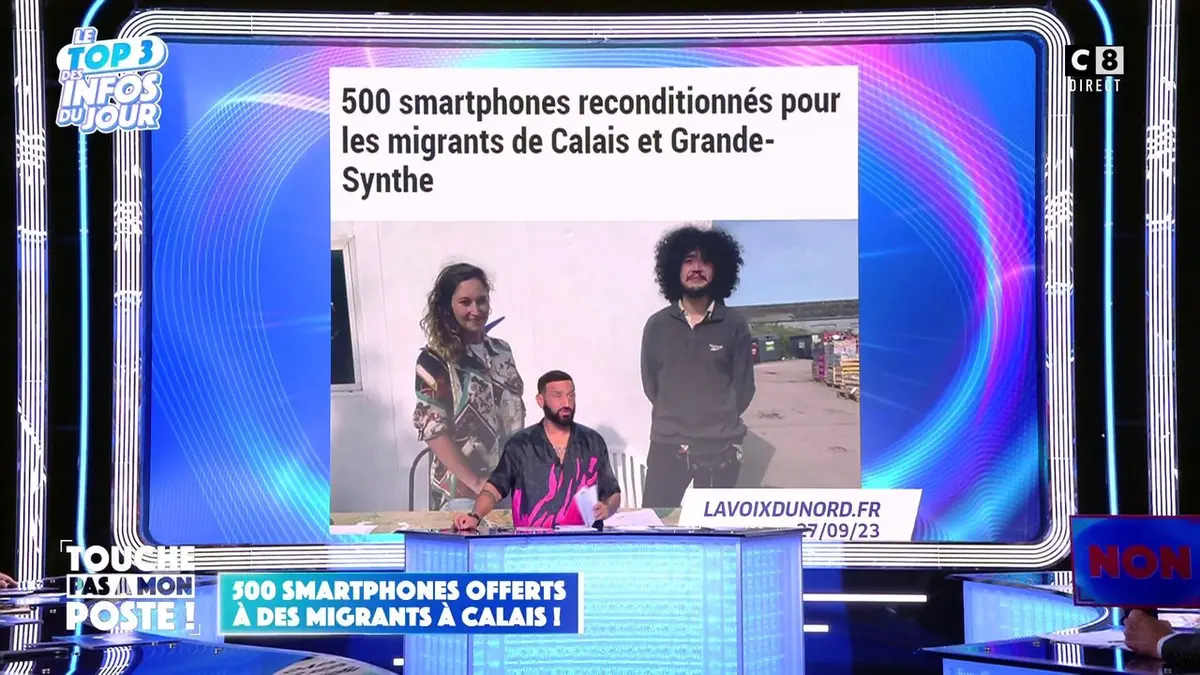 replay de 500 smartphones offerts à des migrants à Calais