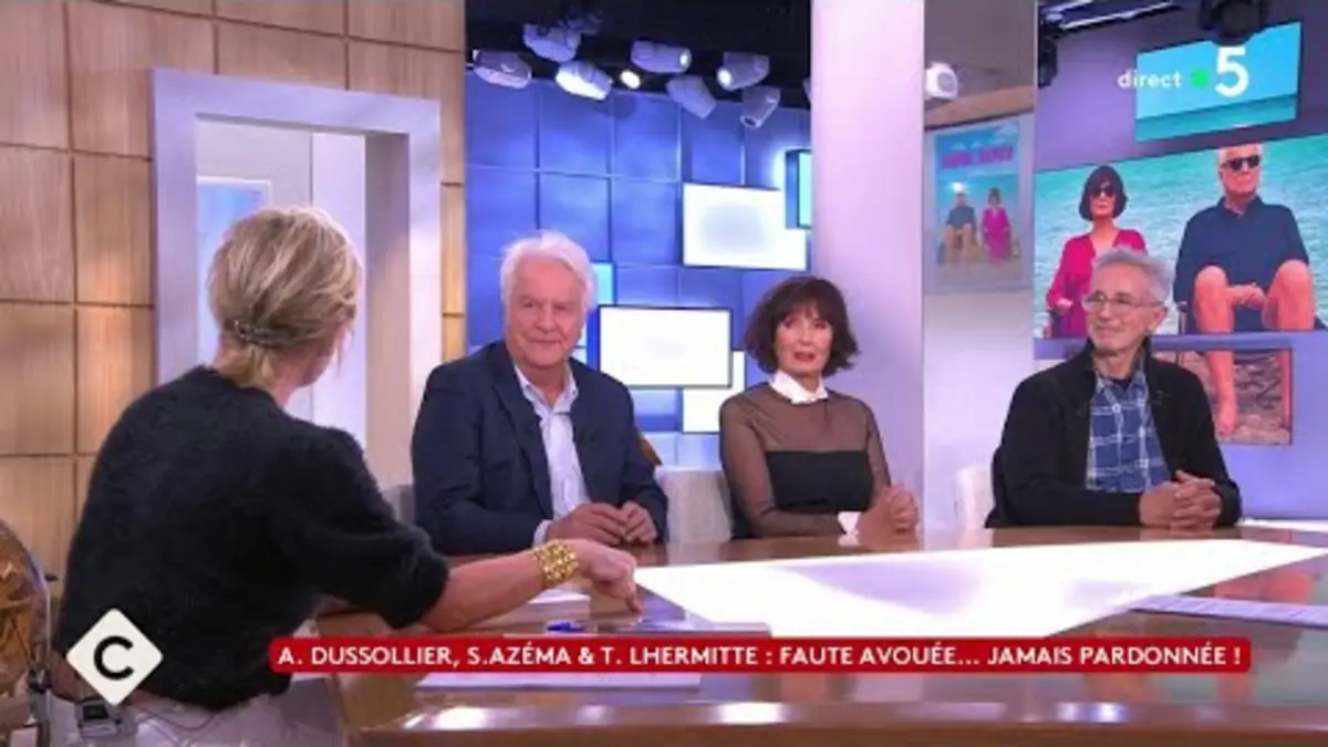 replay de A.Dussollier, S.Azéma & T. Lhermitte, drôle de triangle amoureux - C à Vous - 23/04/2024